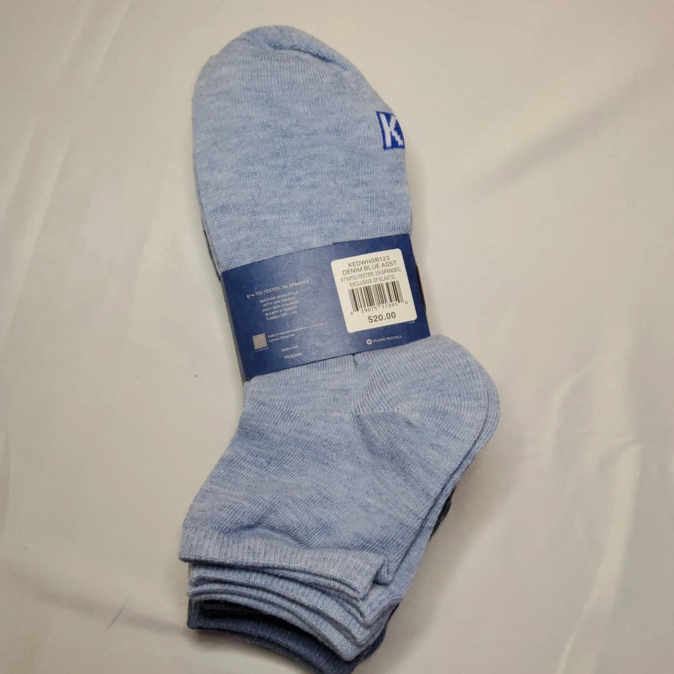 Keds 6 pares de calcetines planos de punto talla 6-10, ¡varias opciones de color! Foto 3 de 3