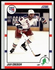 1990-91 Score American #272 Jan Erixon New York Rangers