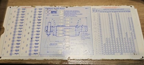 Offshore Oilfield Flange Slide Rule Manual Copy Oil Rig Memorabilia Equipment - Picture 2 of 5