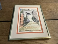 Col. John Stuart House Tradd St. Charleston, SC Watercolor Print Framed 12x9