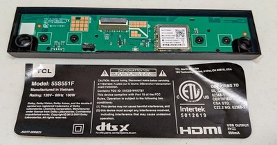 WKCT27M2501 Power Button / Wifi Module From TCL 55S551F