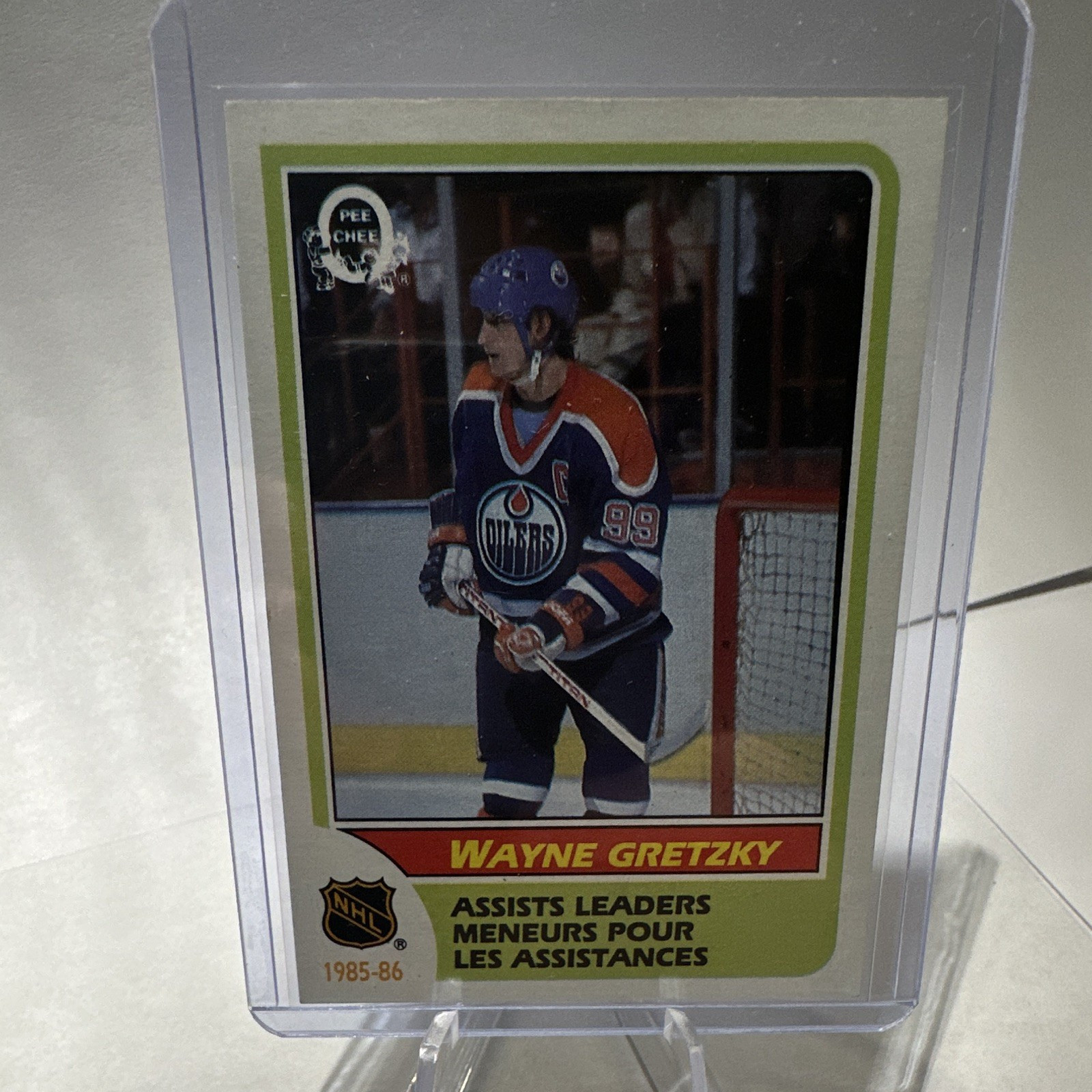 O-Pee-Chee 1985-86 Assists Leaders Base Set Wayne Gretzky #259 Oilers