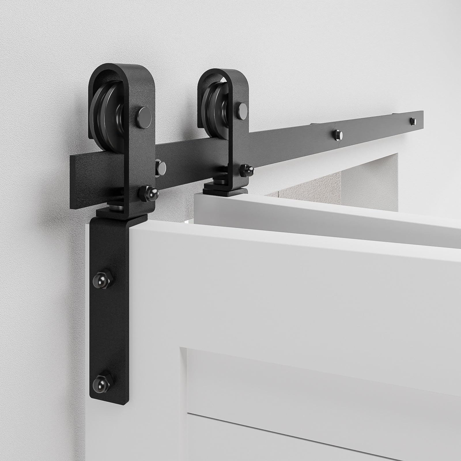 36 Inch Bi-Fold Sliding Barn Door Hardware Kit - Smooth Quiet Side Mount Track System