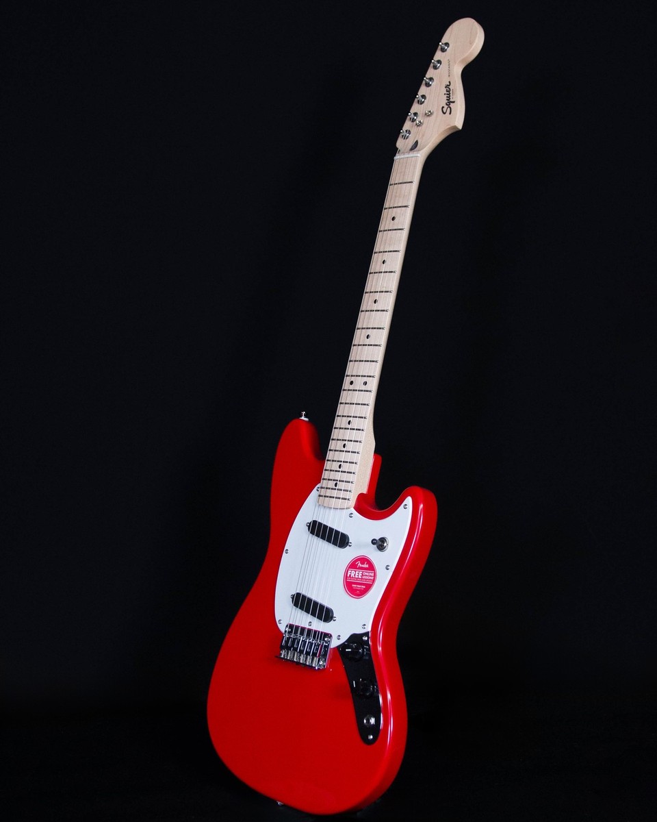 Squier Sonic Mustang, Maple FB, Torino Red | eBay
