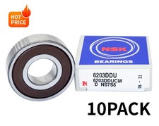 10PACK NSK 6203DDU 6203-2RS 6203 17X40X12MM Double Rubber Bearings