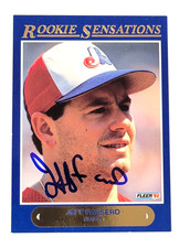 JEFF FASSERO Signed 1992 Fleer Rookie Sensations #5 Montreal Expos Card AUTO. rookie card picture
