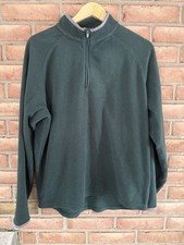 Peter Millar Pullover Men  s Size Medium Green Crown Sport 1/4 Zip Fleece Golf