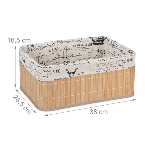 4 x Cesta de almacenamiento natural Cesta de baño Cesta de bambú Cestas de inserción Caja plegable - Imagen 4 de 9