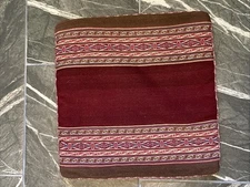 Andean Old Kilim Rug Pillow Cover Throw Pillow Cover Wool