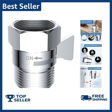 All Metal 1 Pack Shower Head Flow Control Valve, G1/2 Brass Shut-off Valve wi...