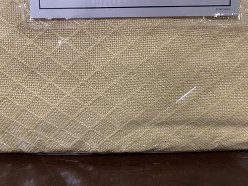 Ralph Lauren Polo Micro Denier Acrylic Twin 66 x 90" Blanket Knit Diamond Yellow - Picture 5 of 12