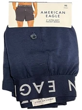 NWT AMERICAN EAGLE Ultra Soft Pocket Boxer Sz XS-S-M-L-XL Blue #79