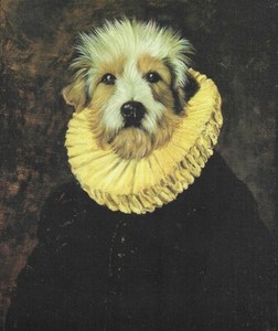 Petit Basset "Don" - CUSTOM MATTED - Vintage Dog Art Print - Poncelet 0810