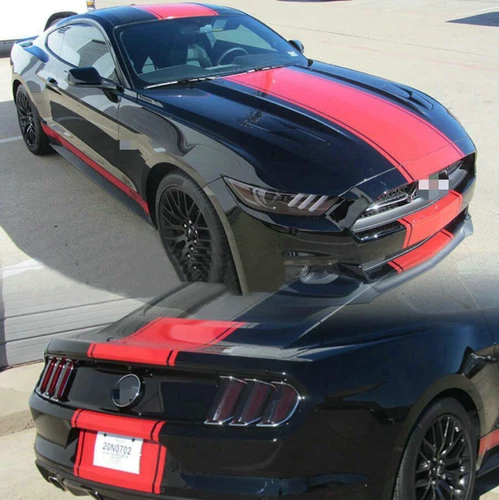 Hood Roof Rear Side Car Sticker For Ford Mustang GT Graphic Racing Stripe Decals - Bild 1 von 7