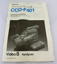 Sony Instructions Manual for CCD-F401 Video Camera Recorder 8 Handycam.