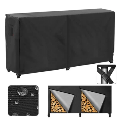 8ft Firewood Log Rack Cover Wood Holder Storage Waterproof Sun Protector Tarp - Image 1 of 4