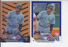 (2) 2023 Topps Update Gabriel Moreno RC Blue + Orange Black Foil Blue Jays US290