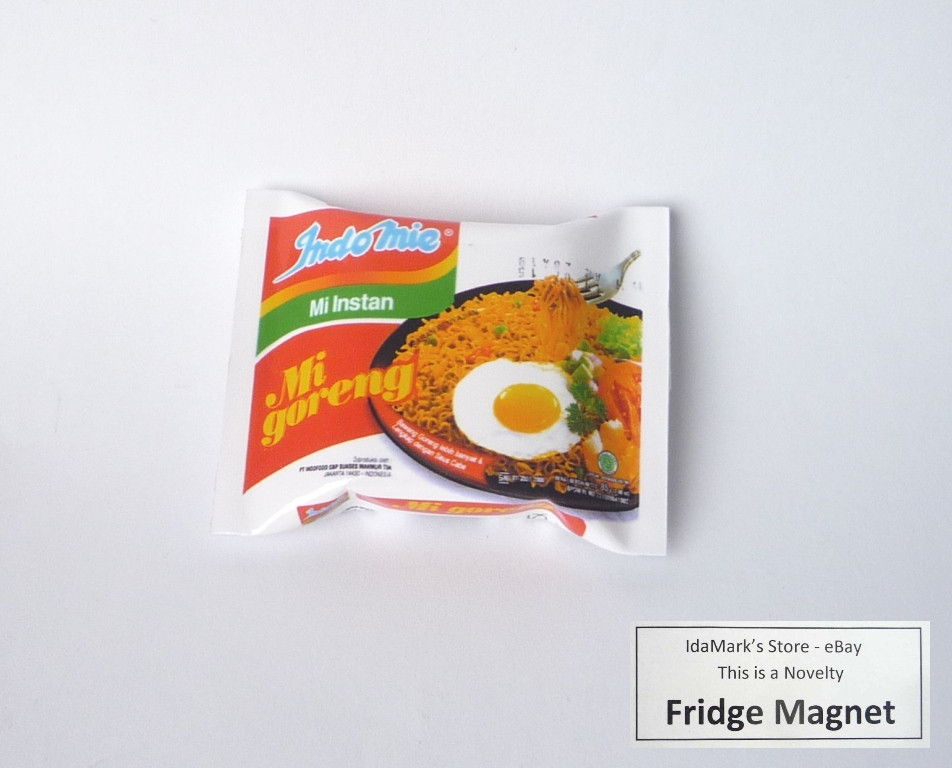 INDOMIE Instant Mee MI GORENG Pack IMÁN NEVERA Novedad Indonesia 3D 2" Ancho