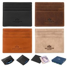 Hoxton Slim Genuine Leather Credit Card Holder Wallet by Gryphen