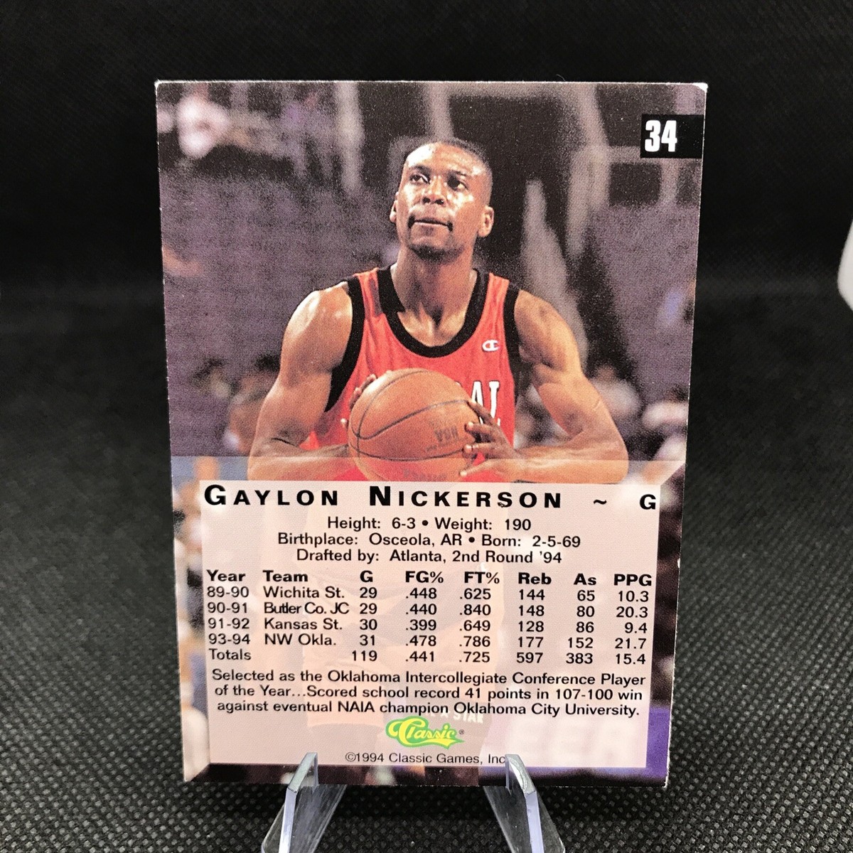 1994 Classic Four Sport #34 Gaylon Nickerson | eBay