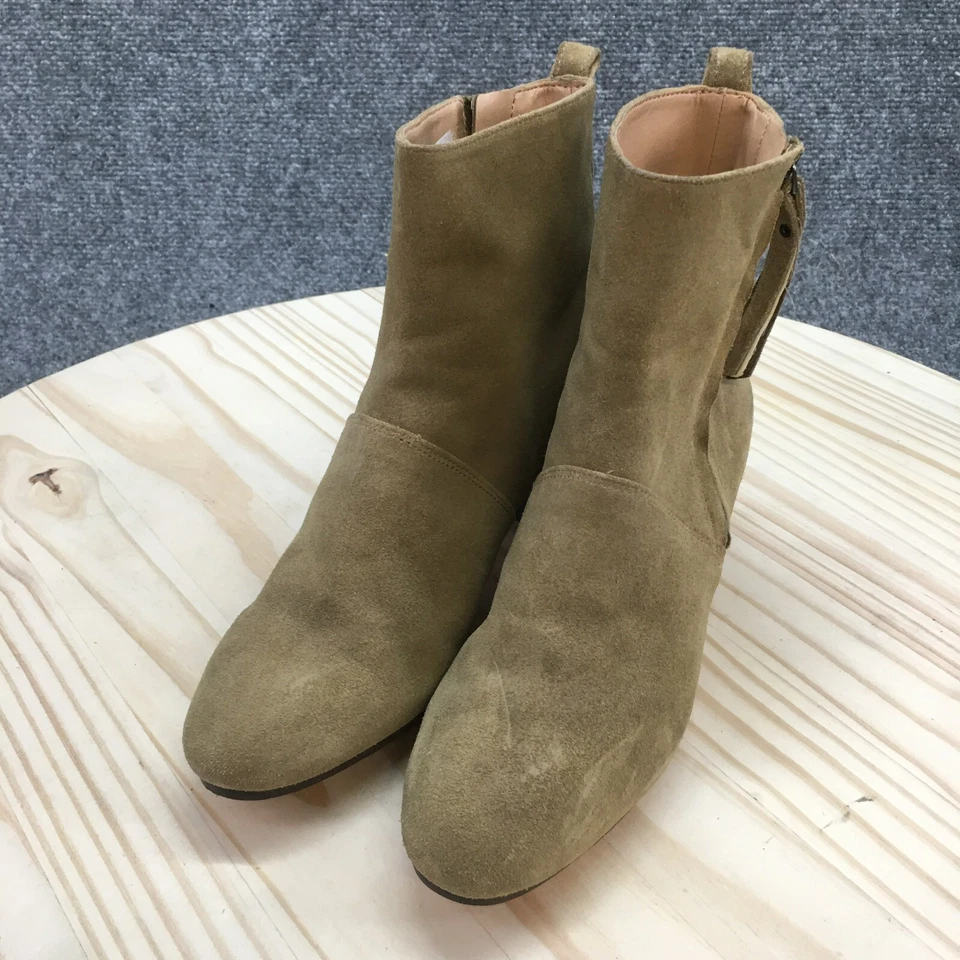 Botas Banana Republic para mujer 5,5 M Lydia verde gamuza tacón cremallera lateral borlas Foto 3 de 4