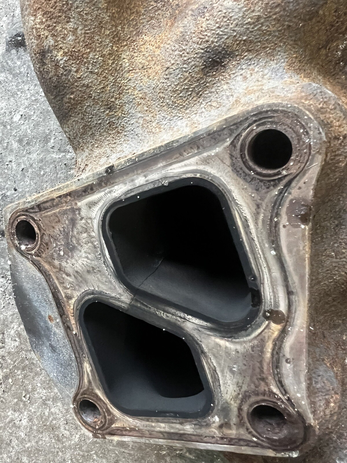 0815 MITSUBISHI EVOLUTION EVO 10 X OEM EXHAUST MANIFOLD (CRACKED) eBay