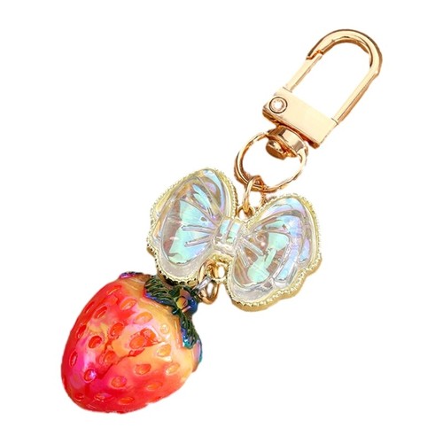 Sweet Bowknot Cat Claw Strawberry Pendant Phone Straps Backpack Charm Decoration - 第 5/10 張圖片