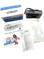 Minolta Vectis 20 30-60MM Point Shoot Film 35MM Camera w/ strap box Tested works
