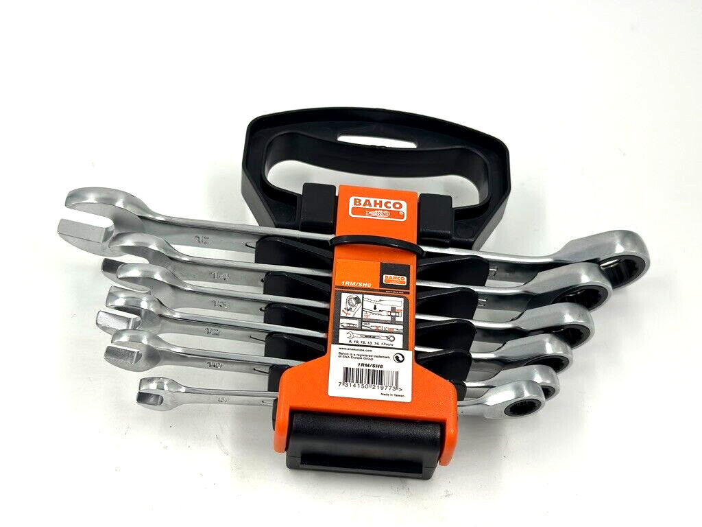 Bahco 6 Piece Ratchet Combination Spanner Set 8-17mm 1RM/SH6