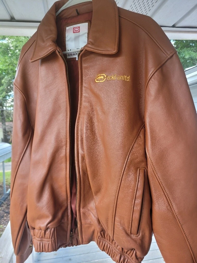 Must SEE Vintage Marc Ecko Unltd Company Leather Jacket Size