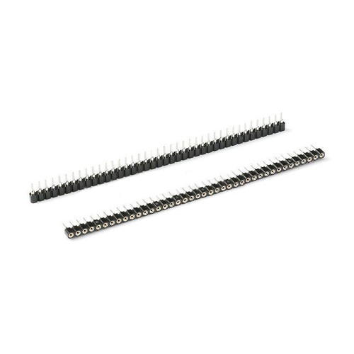 2,54 mm 40 pines macho hembra cabezal redondo enchufe de una sola fila tira conector de PCB - Imagen 2 de 9