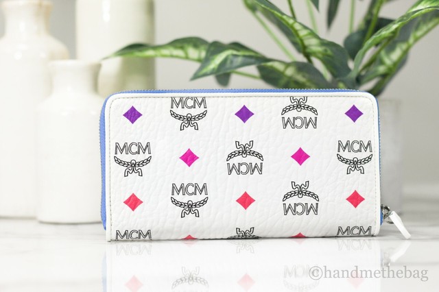 white mcm wallet