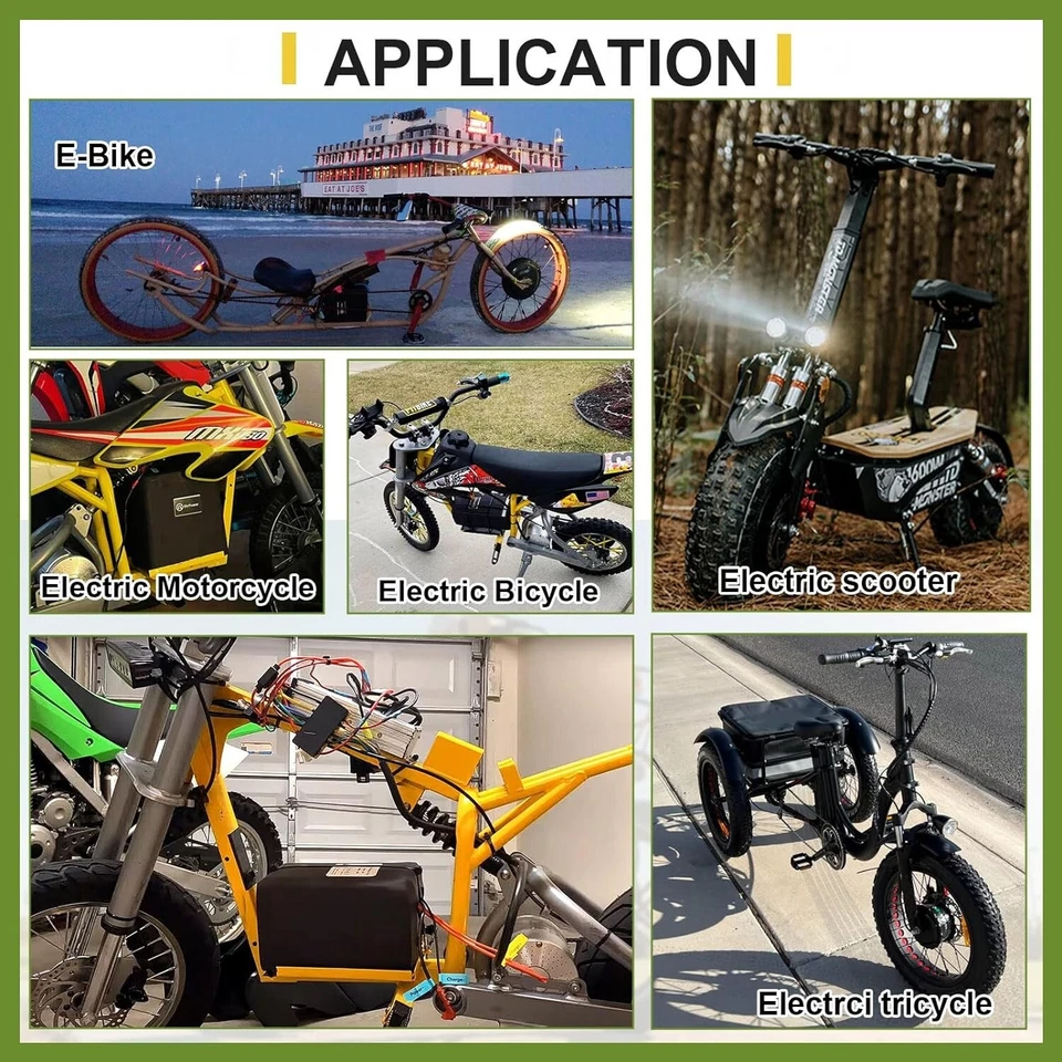 Batería Litio Lifepo4 Ebike 48v 20Ah para Motor Scooter 1000W 40A BMS Foto 4 de 4