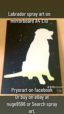 Labrador Sat Spray art picture A4 On Mirrorboard Unframed 