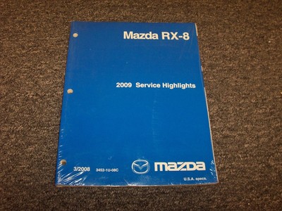 2009 Mazda RX-8 Coupe Service Highlights Shop Repair Manual Sport Touring 1.3L