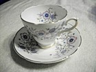 Blue Blossoms Avon Bone China Cup and Saucer - Gold Trim- 1974 - Made in England — photo 1
