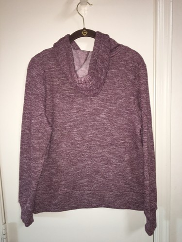 New NWT S Small Juniors Girls Heather Burgundy Red Plum Purple Pullover Hoodie - Picture 2 of 6