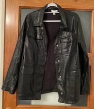 Leather Coat  Size 14