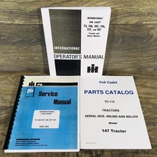 International Cub Cadet 147 Lawn Tractor Service Parts Operators Manual Set 
