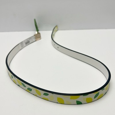 ?️Kate Spade?️  Lemon Print White Leather Reversible Waist Belt  size M ?? Kate Spade New York Lemon Print White Leather Reversible  main image 4