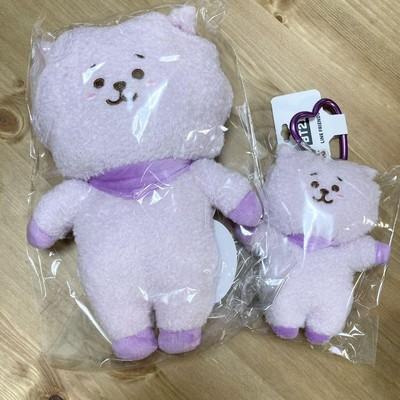 BTS BT21 RJ Purple Plush Doll & Key Chain Mascot set LINEFRIENDS Official 2022