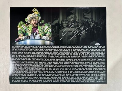 Jason Kelce signed autographed Eagles SBLII Parade Speech 16x20