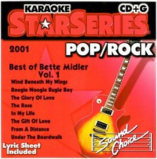 SOUND CHOICE STAR KARAOKE CD G v. 2001 HARD TO FIND 8 8 BETTE MIDLER 16 SONG cdg