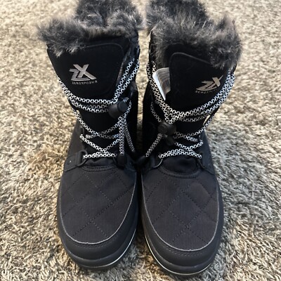 ZEROXPOSUR WOMEN S MONTANA SHORT WP BOOTS - LACE UP , BLACK - SZ 9M- NEW