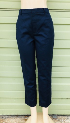 NEW ZARA Navy Blue CHINO PANTS TROUSERS 