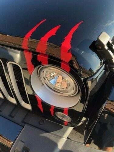Decalques Monster Claws farol arranhador OU logotipo ajuste TODO O ANO Jeep Wrangler - Imagem 3 de 4