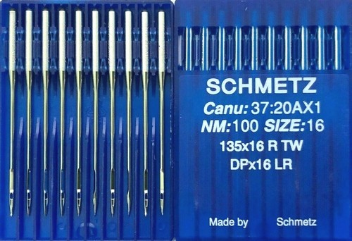 SCHMETZ DPx16LR135X16RTW CANU37:20AX1SIZE100/16 INDUSTRIAL SEWING MACHINE NEEDLE - Picture 5 of 6