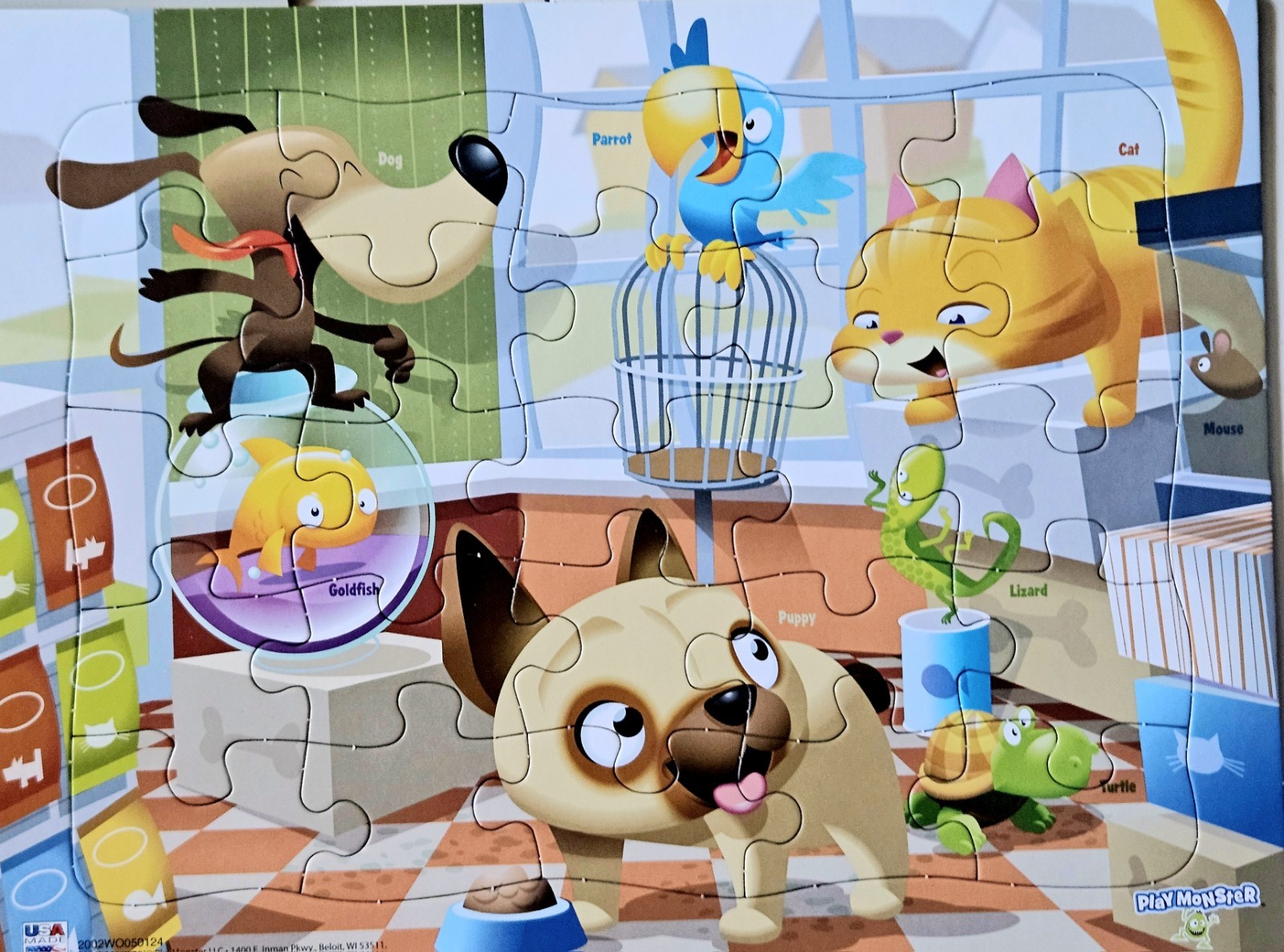 11 PlayMonster 25 Piece Learning Puzzles Ages 3+ MAPS FISH NUMBERS ABC ANIMALS