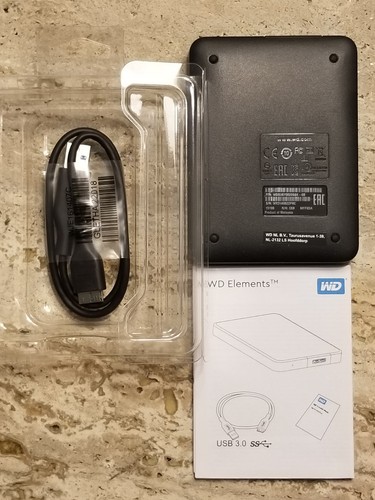 Western Digital WD Elements 2TB USB 3.0 Portable External Hard Drive - Black - Afbeelding 3 van 9
