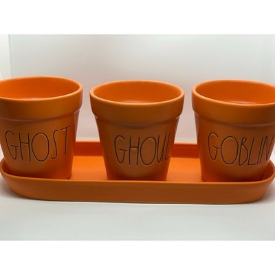 Rae Dunn Halloween Ghost Ghoul Goblin Tri Planter
